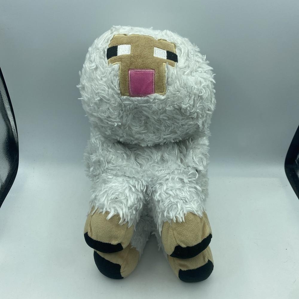 Minecraft White Sheep Lamb Plush 16" Stuffed Animal Water Sheep